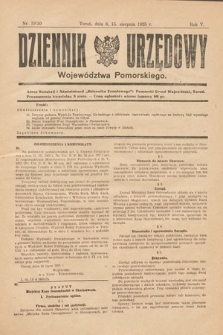 Dziennik Urzędowy Województwa Pomorskiego. 1925, nr 19/20