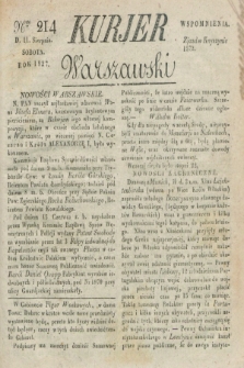 Kurjer Warszawski. 1827, Nro 214 (11 sierpnia)
