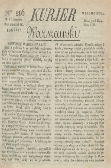 Kurjer Warszawski. 1827, Nro 216 (13 sierpnia)