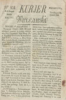 Kurjer Warszawski. 1827, Nro 231 (29 sierpnia)