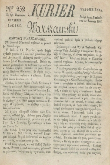 Kurjer Warszawski. 1827, Nro 252 (20 września)