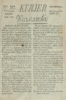 Kurjer Warszawski. 1827, Nro 317 (25 listopada)