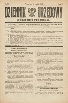 Dziennik Urzędowy Województwa Pomorskiego. 1925, nr 30