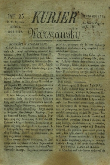 Kurjer Warszawski. 1828, Nro 25 (26 stycznia)