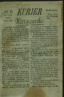 Kurjer Warszawski. 1828, Nro 31 (1 lutego)