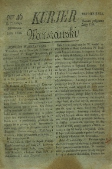 Kurjer Warszawski. 1828, Nro 46 (17 lutego)