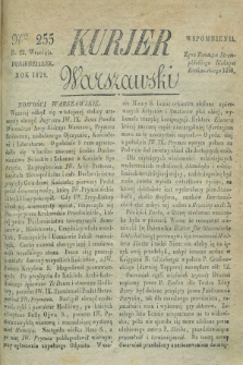 Kurjer Warszawski. 1828, Nro 255 (22 września)