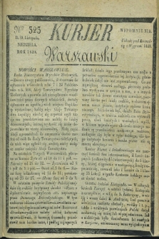 Kurjer Warszawski. 1828, Nro 323 (30 listopada)