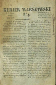 Kurjer Warszawski. 1829, № 42 (13 lutego)