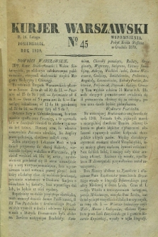 Kurjer Warszawski. 1829, № 45 (16 lutego)