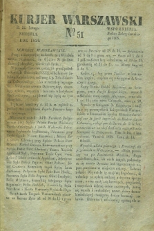 Kurjer Warszawski. 1829, № 51 (22 lutego)