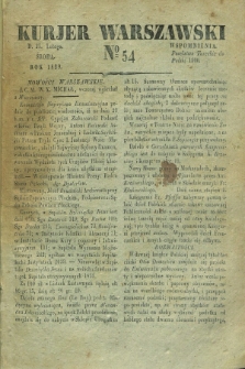 Kurjer Warszawski. 1829, № 54 (25 lutego)