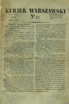 Kurjer Warszawski. 1829, № 83 (27 marca)