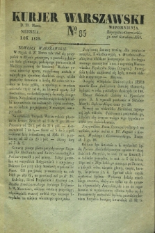 Kurjer Warszawski. 1829, № 85 (29 marca)