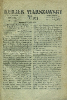 Kurjer Warszawski. 1829, № 103 (16 kwietnia)