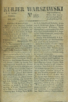 Kurjer Warszawski. 1829, № 165 (23 czerwca)