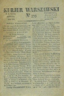 Kurjer Warszawski. 1829, № 170 (28 czerwca)