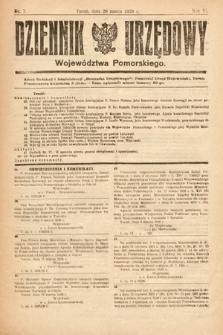 Dziennik Urzędowy Województwa Pomorskiego. 1926, nr 7