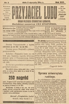 Przyjaciel Ludu : organ Polskiego Stronnictwa Ludowego. 1913 , nr 2