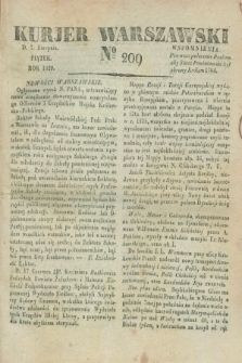 Kurjer Warszawski. 1829, № 209 (7 sierpnia)