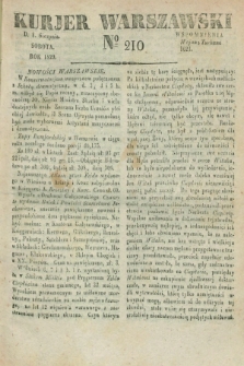 Kurjer Warszawski. 1829, № 210 (8 sierpnia)