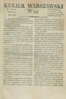 Kurjer Warszawski. 1829, № 211 (9 sierpnia)
