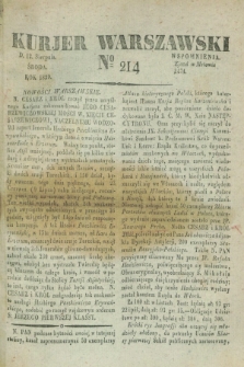 Kurjer Warszawski. 1829, № 214 (12 sierpnia)