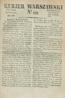 Kurjer Warszawski. 1829, № 232 (31 sierpnia)