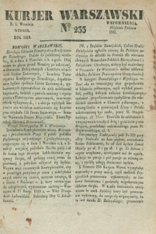 Kurjer Warszawski. 1829, № 233 (1 września)