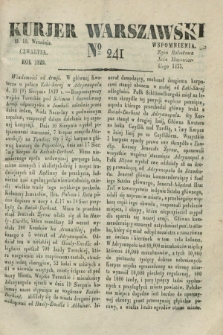 Kurjer Warszawski. 1829, № 241 (10 września)