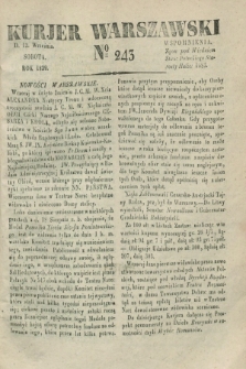 Kurjer Warszawski. 1829, № 243 (12 września)