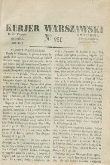 Kurjer Warszawski. 1829, № 251 (20 września)