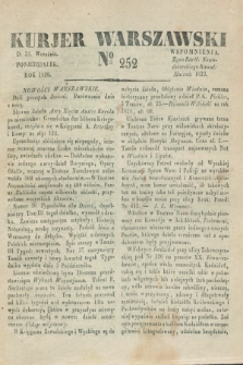 Kurjer Warszawski. 1829, № 252 (21 września)