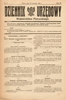 Dziennik Urzędowy Województwa Pomorskiego. 1926, nr 9