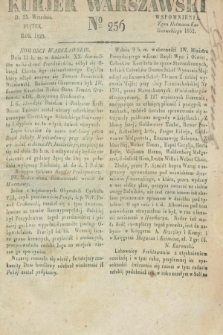 Kurjer Warszawski. 1829, № 256 (25 września)