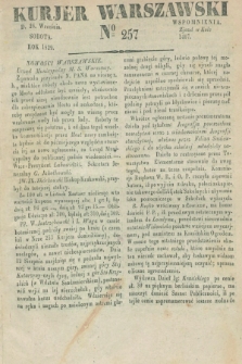 Kurjer Warszawski. 1829, № 257 (26 września)