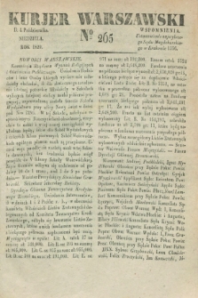 Kurjer Warszawski. 1829, № 265 (4 października)