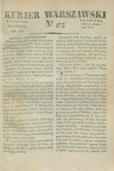 Kurjer Warszawski. 1829, № 273 (12 października)