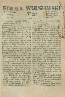 Kurjer Warszawski. 1829, № 274 (13 października)