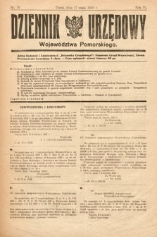 Dziennik Urzędowy Województwa Pomorskiego. 1926, nr 10