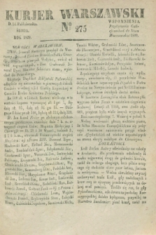 Kurjer Warszawski. 1829, № 275 (14 października)