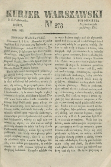 Kurjer Warszawski. 1829, № 278 (17 października)