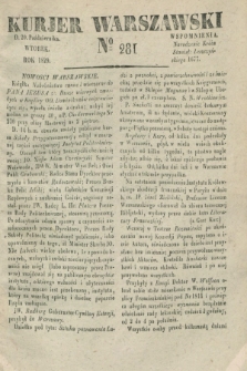 Kurjer Warszawski. 1829, № 281 (20 października)