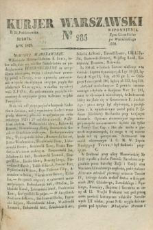 Kurjer Warszawski. 1829, № 285 (24 października)
