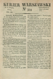 Kurjer Warszawski. 1829, № 302 (11 listopada)
