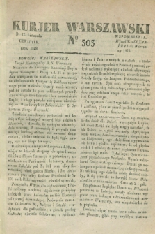 Kurjer Warszawski. 1829, № 303 (12 listopada)