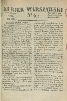 Kurjer Warszawski. 1829, № 304 (13 listopada)