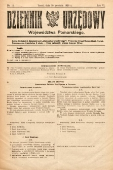 Dziennik Urzędowy Województwa Pomorskiego. 1926, nr 11