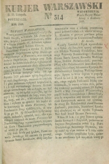 Kurjer Warszawski. 1829, № 314 (23 listopada)