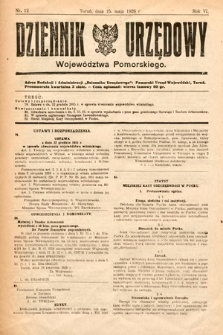 Dziennik Urzędowy Województwa Pomorskiego. 1926, nr 12